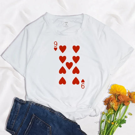 Heart Deck of Cards Party Costume Group Costume T-Shirts Poker Outfit Bridge Cards Women&Men Matching Playing Cards for Casino