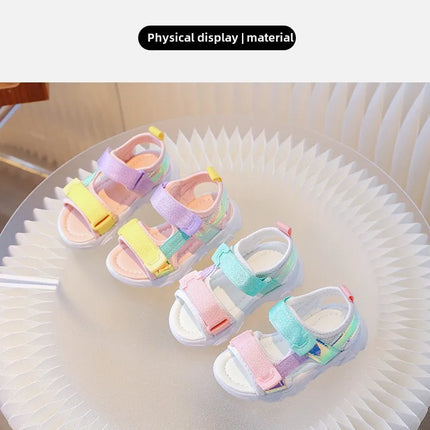 Children's Sandals 2025 New Summer Fashion Soft Bottom Princess Versatile Children's Shoes Little Girls Beach Shoes Girls' Shoes