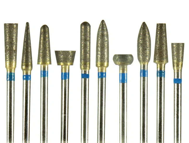 5 Piece Dental Fully-sintered Diamond HP Drill Bur Dentistry Tools Zirconia Ceramics Crowns Polisher Dental Lab Grinding Polish
