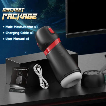 Male Masturbator 9 Sucking Vibrating Modes Blowjob Sex Toys App Control Penis Pump 3D Textured Sleeve Pocket Pussy for 18+ Men