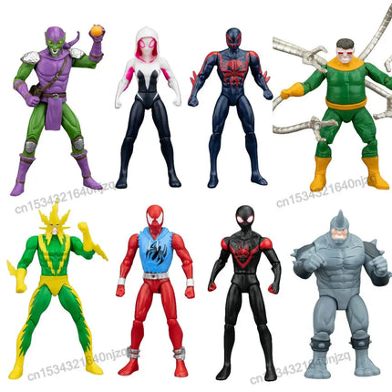 10-12CM Marvel Anime Figure Spiderman Hulk Iron Man Venom  Captain America Thanos Movable Joints PVC Dolls Toy Gift For Children