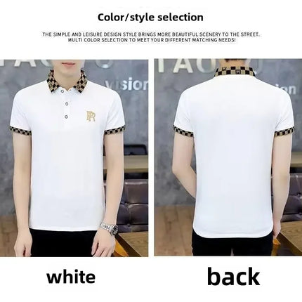 Men's Half Sleeve Cotton Polo Shirt Casual Lapel Short Sleeve Summer Fashion Trendy High End Body Wear 2024 Summer Style
