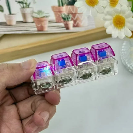 #LED Keyboard Keychain Fidget Toys Crystal Clicker Sensory Toy for Stress Relief Keyboard Keychain Fidget Gadget for Adults Kids