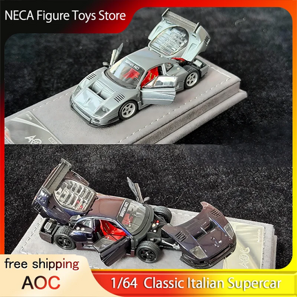 AOC 1:64 Diecast Classic Italian Supercar Model Openable Doors Hood Engine Cover Collectible Toy Gift For Adults & Fans In Stock