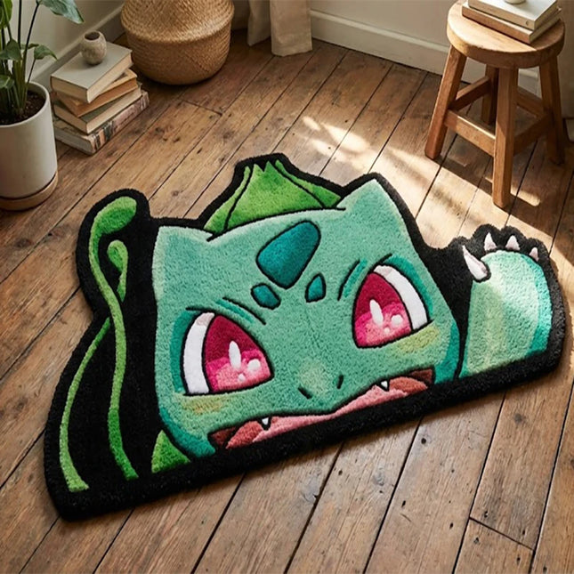Anime Pokémon Cool Bulbasaur Irregular Area Rugs Children Birthday Gifts Home Bedroom Deco Door Kitchen Mats Living Room Rugs
