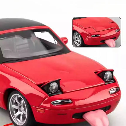1/32 Mazda MX-5 Miniature Diecast Miata RoadSter Toy Car Model Sound & Light Doors Openable Collection Gift for Children Boy Kid