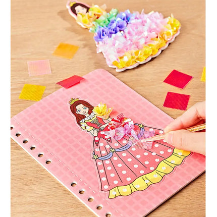 DIY Painting Sticker Craft Toys Kid Art Girls Poking Princess Handmade Educational Magical Children Gifts