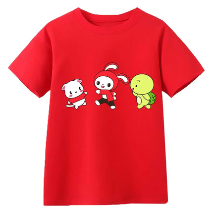 Kids Maizen JJ and Mikey T Shirt  Boys 100% Cotton Cartoon Tee Girls YouTube YouTuber Printed Top Wish Asha Children Clothes