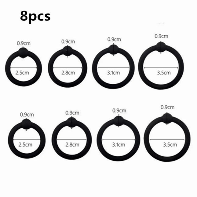 Silicone Penis Ring Ejaculation Delay Cock Rings Dick Erection Cockring Male Chastity Adult Sex Toys For Men Lock Sperm Trainer