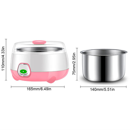 1L Greek Yogurt Maker Machine with Stainless Steel Container Automatic Yogurt Maker Yogurt Machine for Homemade Yogurt Natto