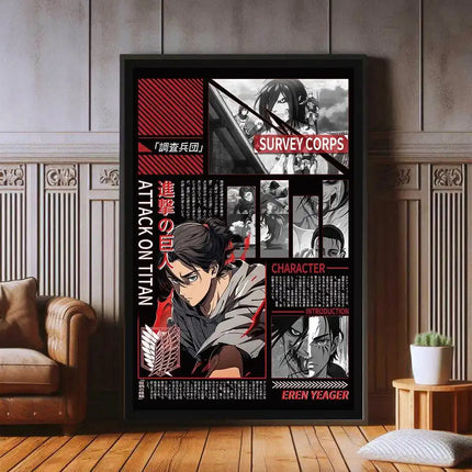 J-Jujutsu K-Kaisen Retro Canvas Poster Japan Anime Figure Itadori Yuji Gojo Satoru Fushiguro Toji Game Room Home Wall Decor Gift