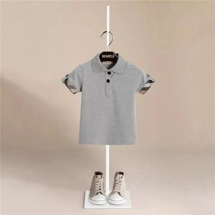 Summer Baby Boy polo Shirt Fashion Kids Short Sleeve T Shirt  Striped Children Cotton Clothes 1-9 Years Boy Tops Drop Shipping