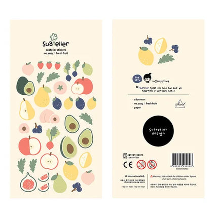 Suatelier Foods Stickers Aesthetic Scrapbooking Cute Junk Journal Ephemera Korean Deco Sticker Planner Diary DIY Craft Supplies