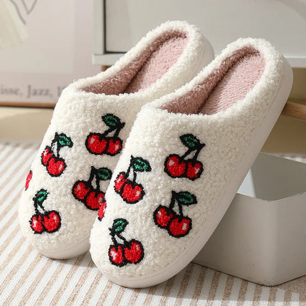 Women Indoor Slippers Warm Plush Home Slipper Autumn Winter Shoes Woman House Flat Floor Soft Silent Slides for Bedroom