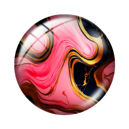 Blush and Hot Pink Marble mix 12mm/18mm/20mm/25mm Round glass cabochon flat back Making findings for custom DIY bracelets