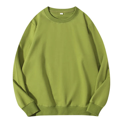 Autumn O-Neck Cotton Women's Sweatshirt Hoodies Basic Loose Casual Women Pullover Solid Sweatshirt Ladies Tops Factory Wholesale