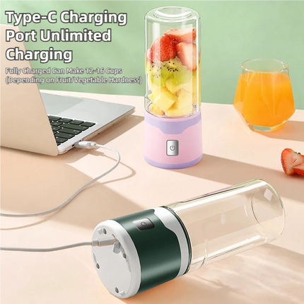 TINSOL Portable Electric Blender 450ml USB Rechargeable Juicer Blender suitable for milkshakes, juice, and small food processing