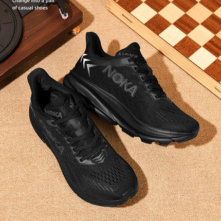 Men's Running Shoes Jogging Breathable Mesh Cushioning Non-Slip Outdoor Luxury shoes Couple Trainer Race Sneakers Off-road Shoes