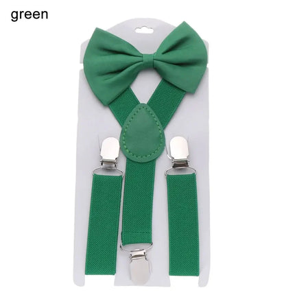 1 Pcs Elastic Suspenders with Tie New Fashion Suspenders Children Boys Girls with Bow Tie Adjustable Straps Accessories for Kids
