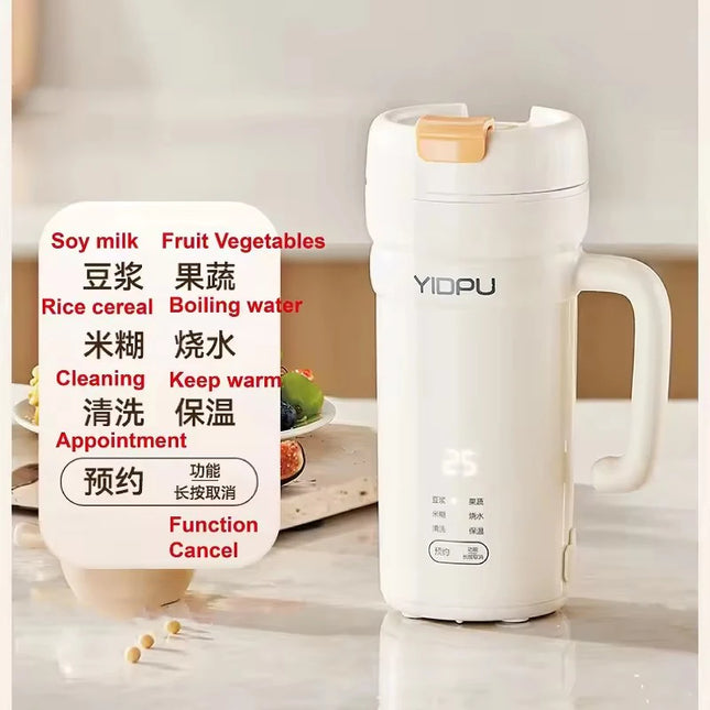 350ml Mini Soy Milk Machine12h Appointment Filter-free Wall Breaking Machine Mixer Portable Electric Juicer Cup Multifunctional