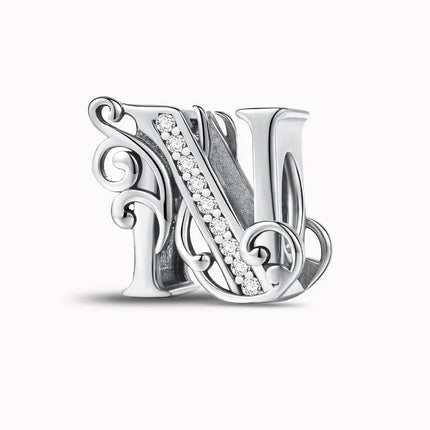 925 Sterling Silver English Letter Charms Beads Fit Original Pan DIY Bracelets Making Gift Of High Quality Fine Jewelry