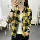 Yellow Plaid shirt / S