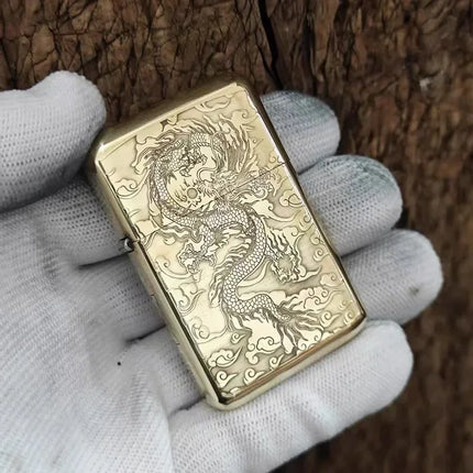 ZORRO 790 Genuine Ultra-thin Windproof Original Copper Lighter Double-sided Engraved Wheel Lighter Lighter Men's High-end Gifts