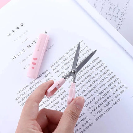 Stationery School Supplies Girl Gift Kawaii Novelty Portable Stainless Steel Cat Paw Scissors Folding Design Hand Scissors