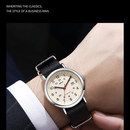 2026 TPW Field Watch Easy Reading Fabric Strap 24 Hours Display Quartz Movement Day function