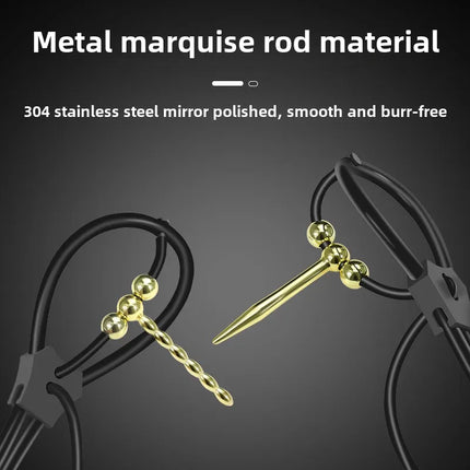 SM Electro Shock Penis Plug Ring Electric Stimulate Massage Horse Eye Stick Cockring Glans Trainer Horse Eye Stick Sex Toy