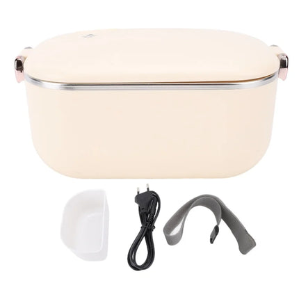 1L Electric Lunch Box Stainless Steel Food Warmer Portable Heating Meal Container For Office School Travel Camping Outdoor