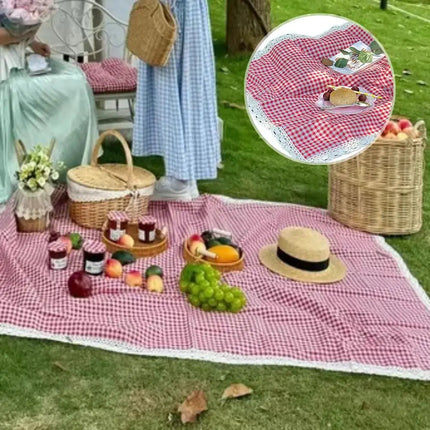 Picnic Mat Thick Waterproof Outdoor Blanket for Camping, Beach & Spring Outings, Portable & Foldable