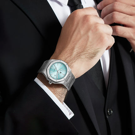 SAPPHERO Fashion Men's Watches Stainless Steel Business Watches Men's Waterproof Date Display Watches for Men
