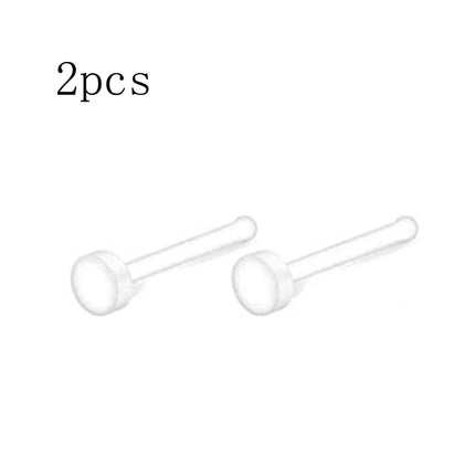 WKOUD Piercing Retainer Clear Bioflex Flexible Nose Tongue Eyebrow Tragus Navel Belly Nipple Barbell Lip Labret Stud Retainer