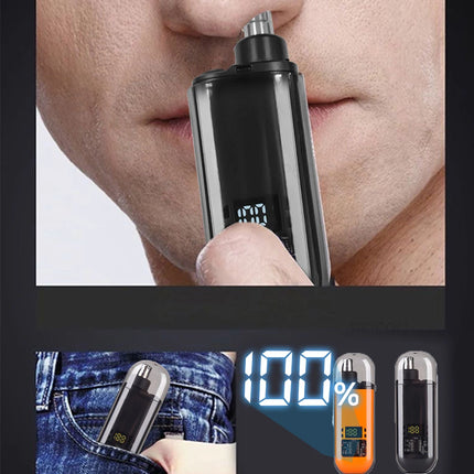 Nose Hair Trimmer for Men USB Rechargeable Nose and Ears Trimmer Mini Nose Hair Remover Wet Dry Electric Man Nose Hair Shaver