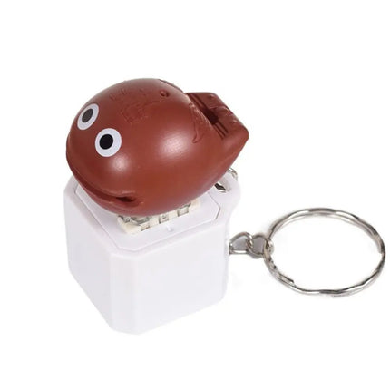 Yellow Chick Wooden Fish Keyboard Keychain Electronic Wooden Fish Mechanical Keyboard Keychain Merit +1 Axle Tester