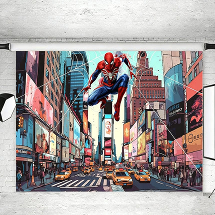 Superhero Themed Customized Boys Birthday Outdoor Party Decoration Banner ProvidedP Portrait Photography Background Studio Props