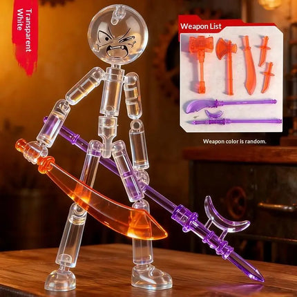 [JT]1Set Movable Assembled Robot Home Office Desk Ornaments Multi-jointed Matchmaker Decorative Creative Stickman Festival Gift