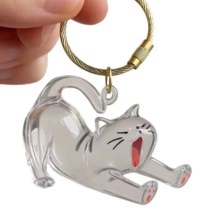 New Transparent Cat Hair Storage Keychain Cute DIY Pet Fur Keepsake Capsule Portable Souvenirs Keychain Pet Lovers