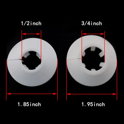20 Pieces 1/2 Inch Flange Water Pipe Cover Decoration 16mm White Pipe Cover Wall Pipe Decoration Radiator