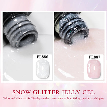 10ml Snowflakes Nail Salon Supplies Gel DIY Manicure UV LED Curing Long Lasting Saok Off Varnish for Women Girl Nail Decorations