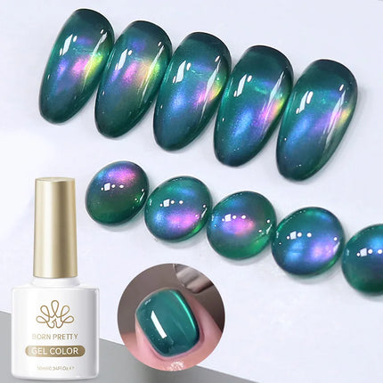 BORN PRETTY 10ml Blueberry Cat Magnetic Gel Nail Polish Summer Fruit Series Green Blue Purple Gel Nails Supplies Manicure