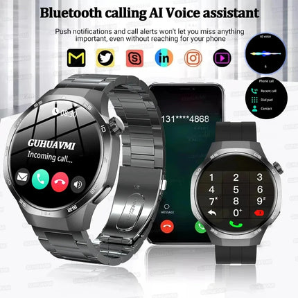 2027 Watch 5 Pro Track Compass Watch Men 360*360 AMOLED Screen NFC BT Call Waterproof Health Monitor Man Smartwatches