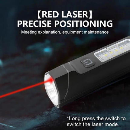 IR & Strong Light Flashlight Portable Pen Clip Magnetic Torch Multifunctional Outdoor Emergency Warning Lighting Flashlight