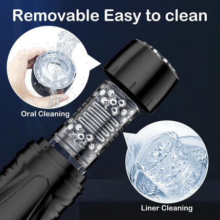Telescopic Rotating Male Masturbator 7 Thrusting Rotation Modes Automatic Mastubator Cup for Men Blowjob Sex Toys Penis Pump