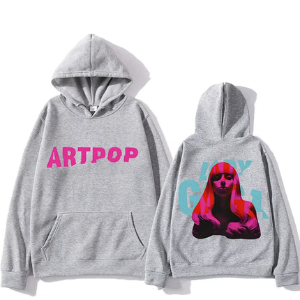 Lady Gaga Hoodie Double-sided Printing Comfortable Aesthetic Sweatshirts With Hooded Gothic Clothing Moletom Hip Hop Pullovers