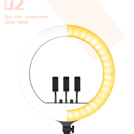 SH Ring Light 18inch Kit 36W 6500K Professional LED Control Stand Phone Holder Tube  Bag for Tattoo Lash Extension Barber Light