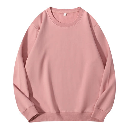 Autumn O-Neck Cotton Women's Sweatshirt Hoodies Basic Loose Casual Women Pullover Solid Sweatshirt Ladies Tops Factory Wholesale