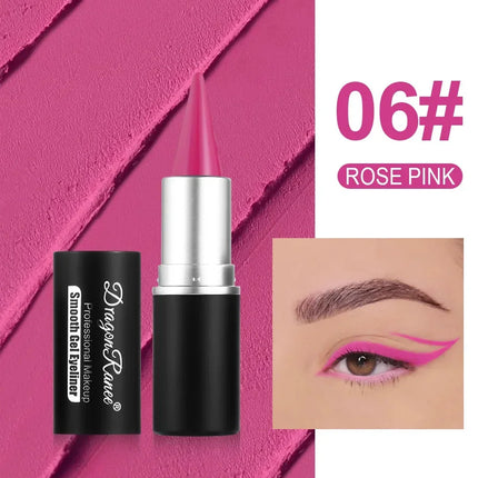 Matte Eyeliner Cream Texture Eyeliner Easy Coloring Sweat Proof High Pier Pencil Long Lasting Black White Green Eye Liner Makeup