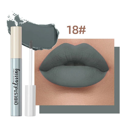 24 Colors Matte Lipstick Woman Lip Makeup Velvet Lipgloss Long Lasting Lip Tint Waterproof Non-stick Cup Lip Gloss Cosmetics